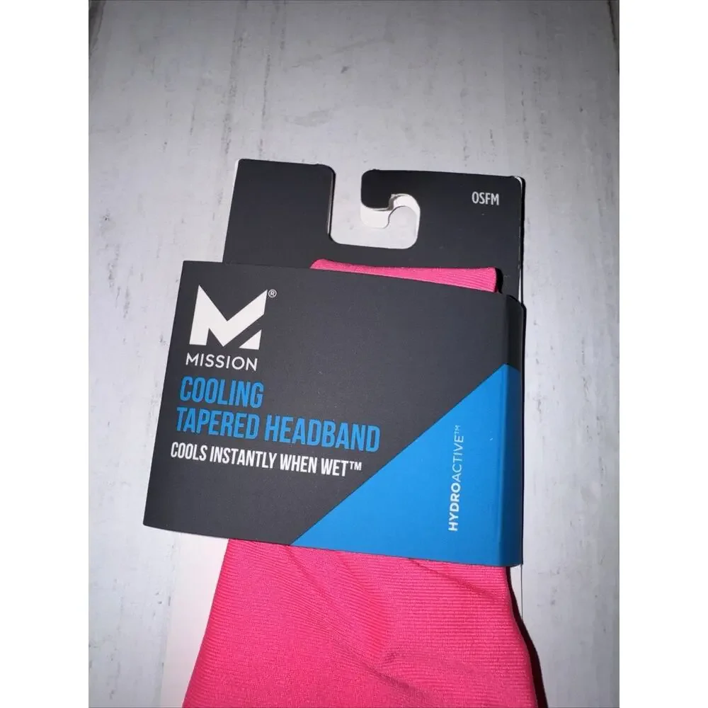 Mission EnduraCool Cooling Reflective Headband Pink OSFM